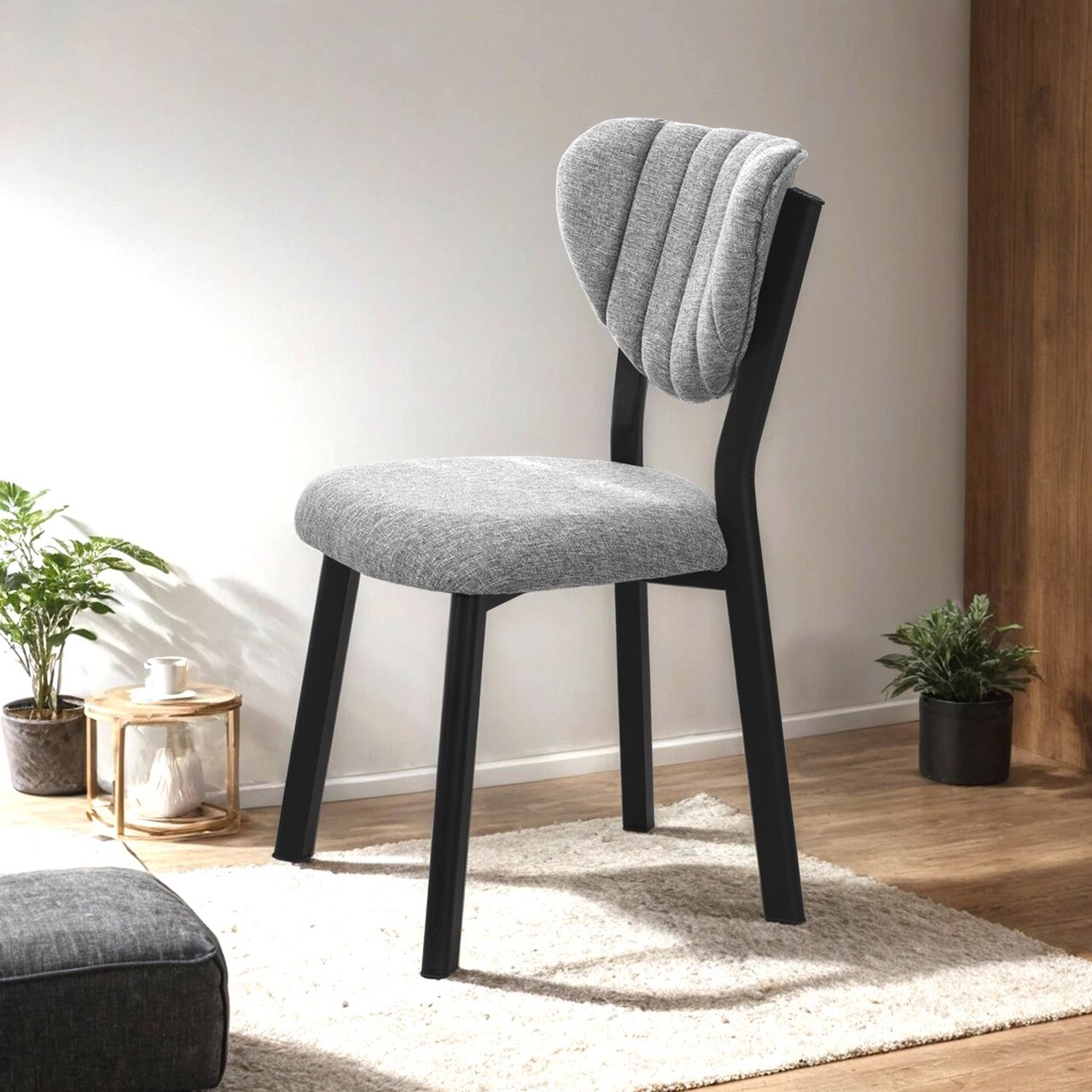 Scaun, Hanah Home, Elma, 47x85x45 cm, Gri - view 2
