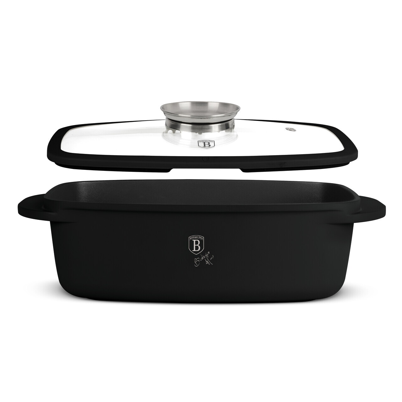 Tava cu capac Berlinger Haus, Matte Black, 32x21x10.6 cm, 6 L, aluminiu turnat, negru mat - imagine 8