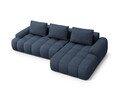 Coltar extensibil dreapta 3 locuri, Linz, Cosmopolitan Design, 275x142x84 cm, tesatura structurata, albastru inchis