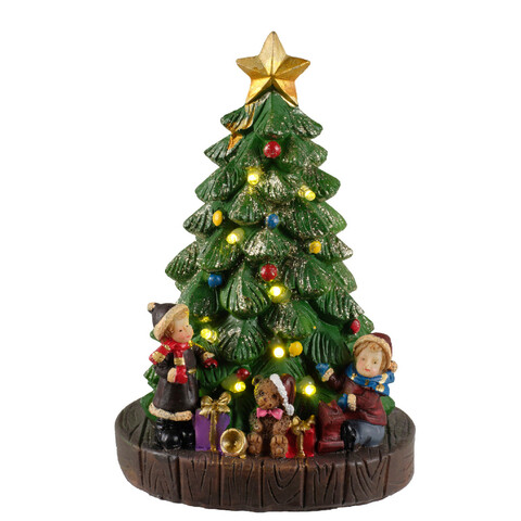 Decoratiune luminoasa kids and teddy bear, lumineo, 10x8.5x15.5 cm, polirasina, multicolor
