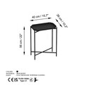 Masuta de cafea, Cerritos, Shb-009, 26x56x40 cm, Metal, Negru