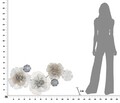 Decoratiune de perete 3D Flowery, Mauro Ferretti, 60x119 cm, fier