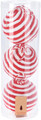 Set 3 globuri Xmas Ball, Excellent Houseware, 10x10 cm, poliester, alb/rosu