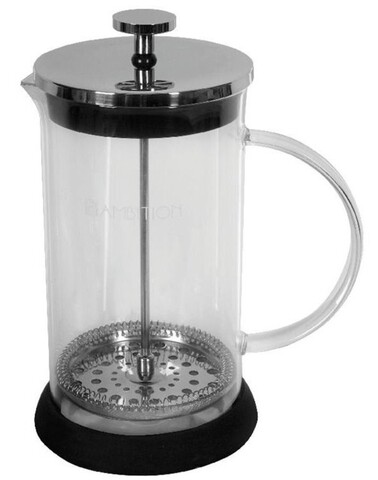 Cafetiera cu filtru inox rafaella, ambition, 1 l, sticla temperata