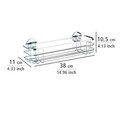 Etajera pentru baie Turbo-Loc, Wenko, 38x11x10.5 cm, inox, argintiu lucios
