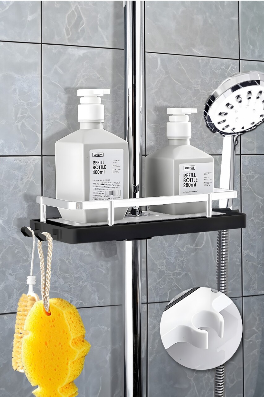 Organizator de baie, Fremont, M-526, 11.7x29 cm, Plastic, Antracit