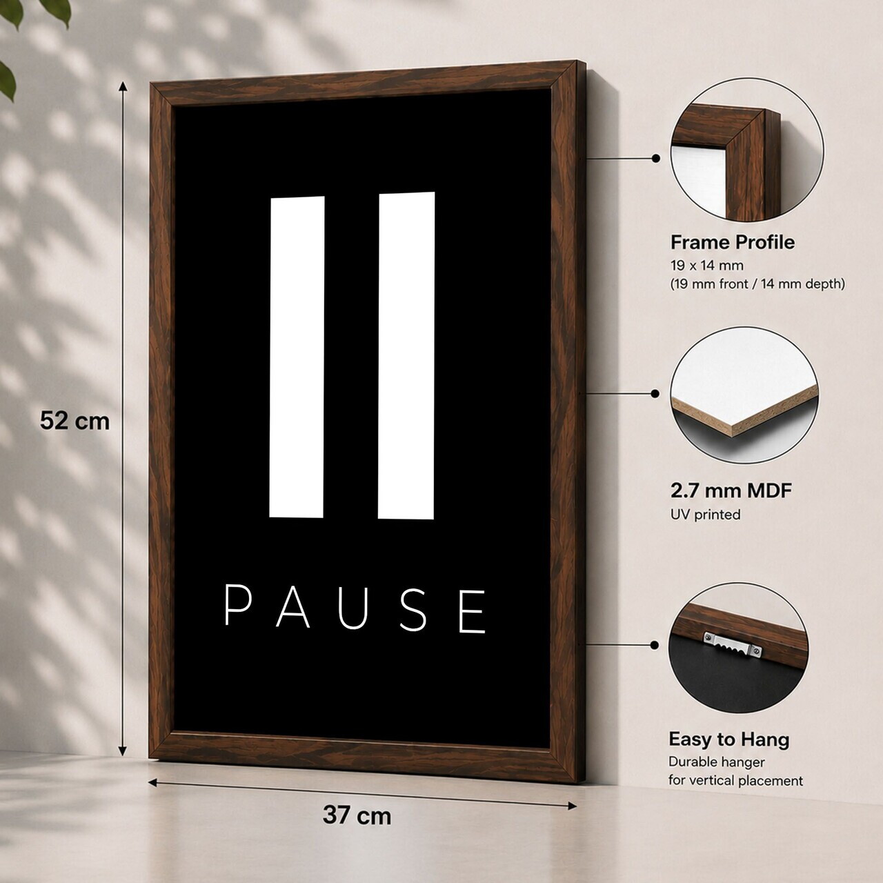 Tablou decorativ, 3752KACT-044, Fundal: 100% MDF (Grosime: 2,7 mm) Vopsire: Imprimare UV, Multicolor — imaginea 2