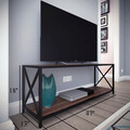 Comoda TV, Retricy, Xena, 120x33x45.7 cm, PAL, Nuc / Negru