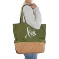 Sacosa de cumparaturi Love, Versa, 45 x 15 x 36 cm, textil, verde