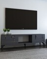 Comoda TV, Olivia, Madera, Antracit / Argintiu