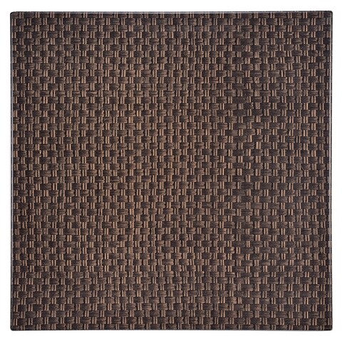 Top masa, rattan mocca, 70 x 70 cm, werzalit, maro