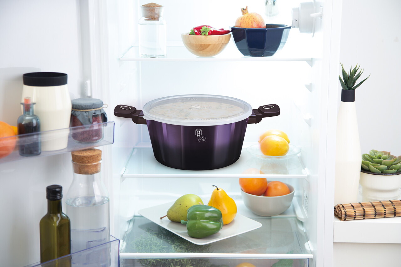 Oala cu capac Berlinger Haus, Purple Eclipse, 24 cm, 4.1 L, aluminiu forjat, mov - imagine 6