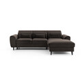 Coltar extensibil dreapta 4 locuri ELTAP, Foble, 267x196x100 cm, lemn/poliester, maro inchis
