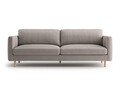 Canapea 4 locuri, Eden, Micadoni, 209x92x90 cm, catifea, gri beton