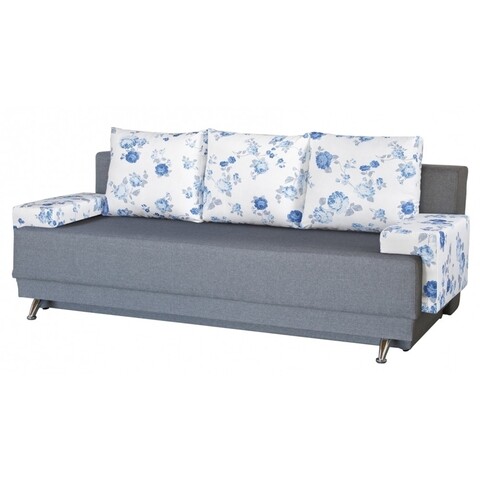 Poza Canapea Extensibila Roma Grey Blue Anemone 205x90x86 cm, cu lada de depozitare