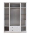 Dulap pentru haine, Rabi, Rb-185-11, 140x210x52 cm, Alb mat