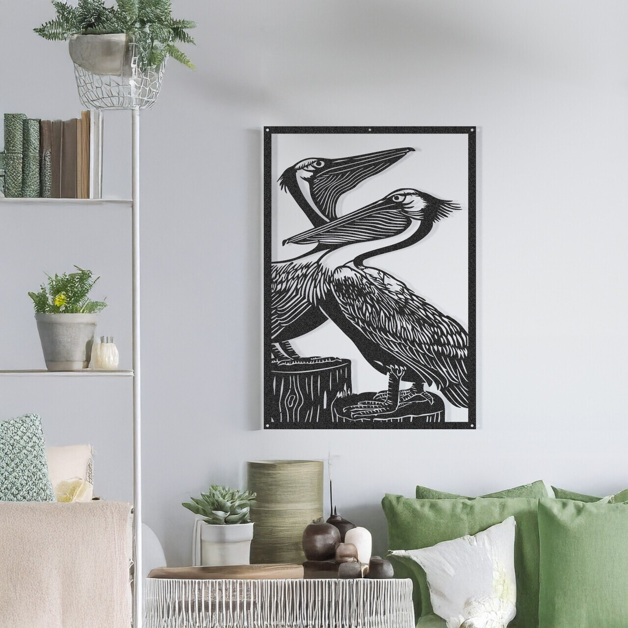 Decoratiune de perete, RT-AWD-040, Dimensiuni: 58,5 x 41 cm, Negru