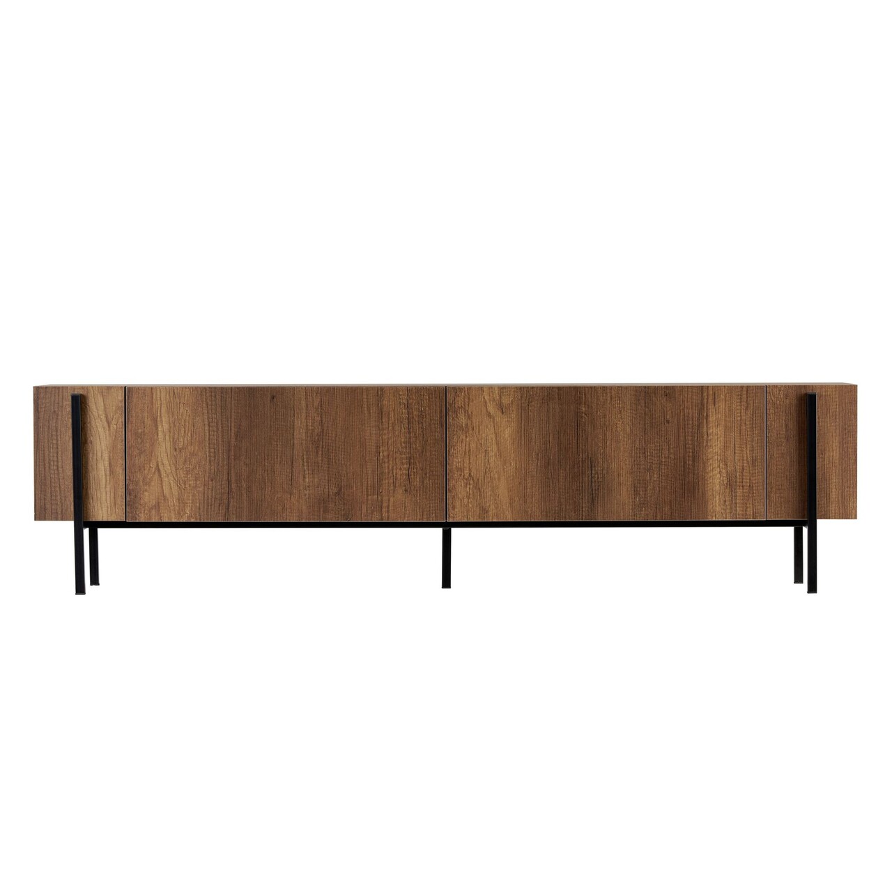 Comoda TV, Hanah Home, Nexus, 180x30x45 cm, Nuc Barok / Negru - imagine 8