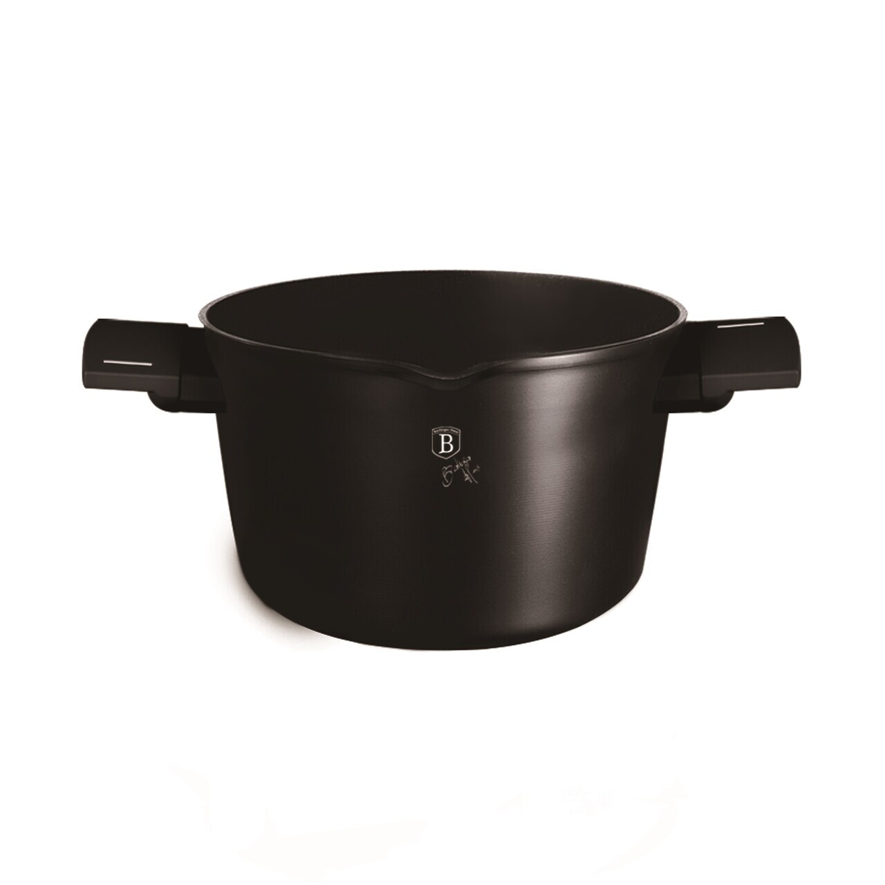 Oala cu capac pentru paste/orez Berlinger Haus, Matte Black, 24 cm, 6 L, aluminiu forjat, negru — imaginea 3