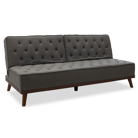 Canapea extensibila 3 locuri Marco, Pakoworld, 180x80x80 cm, textil, gri