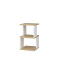 Noptiera, Retricy, Carter, 29.6x29.6x49.4 cm, PAL, Stejar / Alb