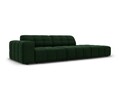Canapea 3 locuri cotiera dreapta, Jennifer-51, Micadoni Home, 262x102x70 cm, catifea, verde bottle