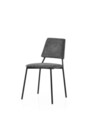 Set scaune 2 piese, Nmobb, Lıma, Negru / Antracit