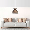 Lustra, FullHouse, 390FLH2184, Lemn, Maro antichizat