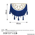 Decoratiune de perete, Sunset, Macrame, Metal, Albastru / Auriu