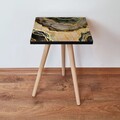 Masuta, Leona, Shp219, 35x42x35 cm, Bej / Auriu / Galben / Negru