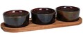 Set boluri pentru gustari Rectangle, 4 piese, ceramica, maro