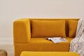 Canapea extensibilă cu 2 locuri, Balcab Home, 825BLC5403, Material: 100% ȘENILĂ, Portocaliu