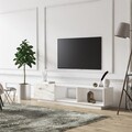 Comoda TV, Minima, Asimo, 180 x 41.4 x 37 cm, pal melaminat, alb
