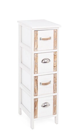 Comoda Romance, Bizzotto, 26 x 32 x 81 cm, lemn de paulownia