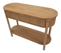 Consola Gothenburg, Mauro Ferretti, 110x40x80 cm, lemn de brad/MDF/fier, maro
