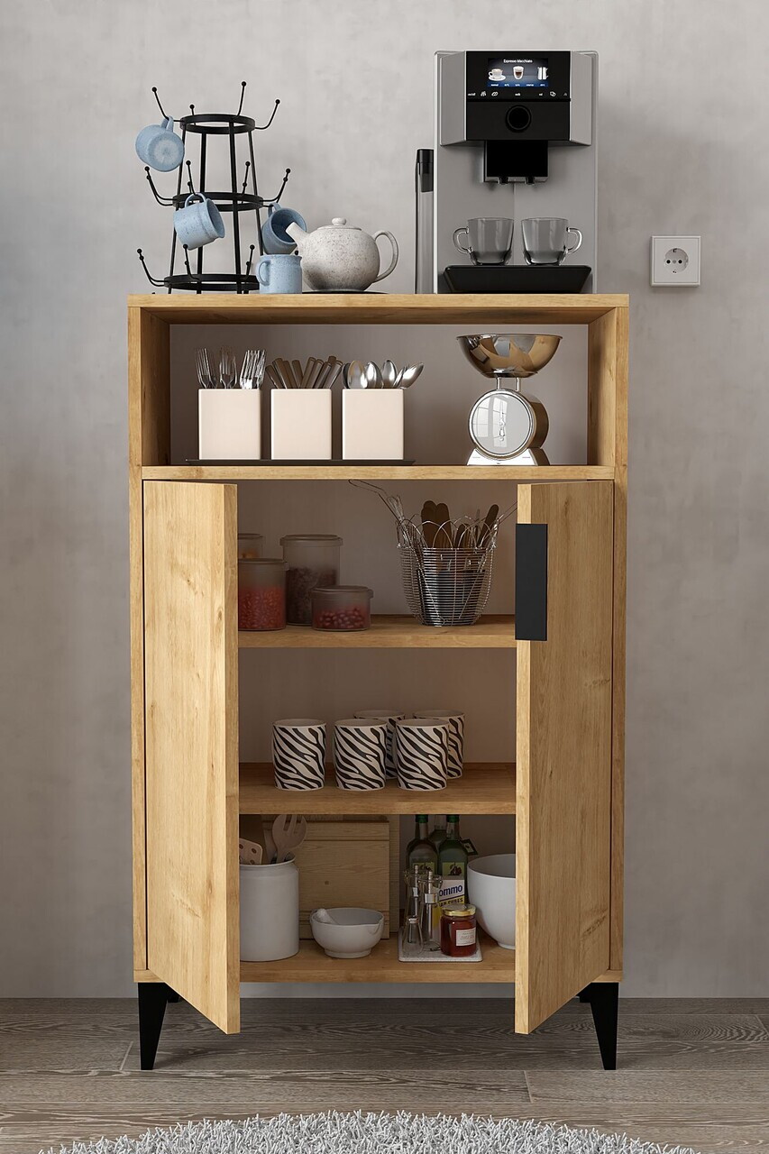 Dulap multifunctional, Hanah Home, Ada 1203, 72x114x36.5 cm, PAL, Maro — imaginea 2