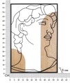 Decoratiune de perete David -B, Mauro Ferretti, 55x80 cm, MDF, multicolor