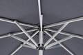 Umbrela pentru gradina / terasa, Vienna, Bizzotto, Ø 250 cm, stalp Ø 48 mm, aluminiu/poliester, gri inchis