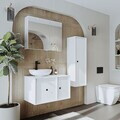 Set Dulap de Baie cu Chiuvetă și Oglindă (3 Piese), Hanah Home, 2545, MDF, Alb
