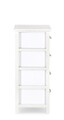 Comoda cu 4 sertare Yvette, Bizzotto, 26x32x80 cm, lemn de paulownia/MDF, alb/natural