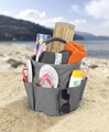 Organizator produse de curatenie Caddy, Wenko, 28x26.5 cm, poliester, antracit/argintiu