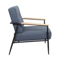 Fotoliu Veludo, Homla, 71x70x83 cm, metal/poliester, albastru denim