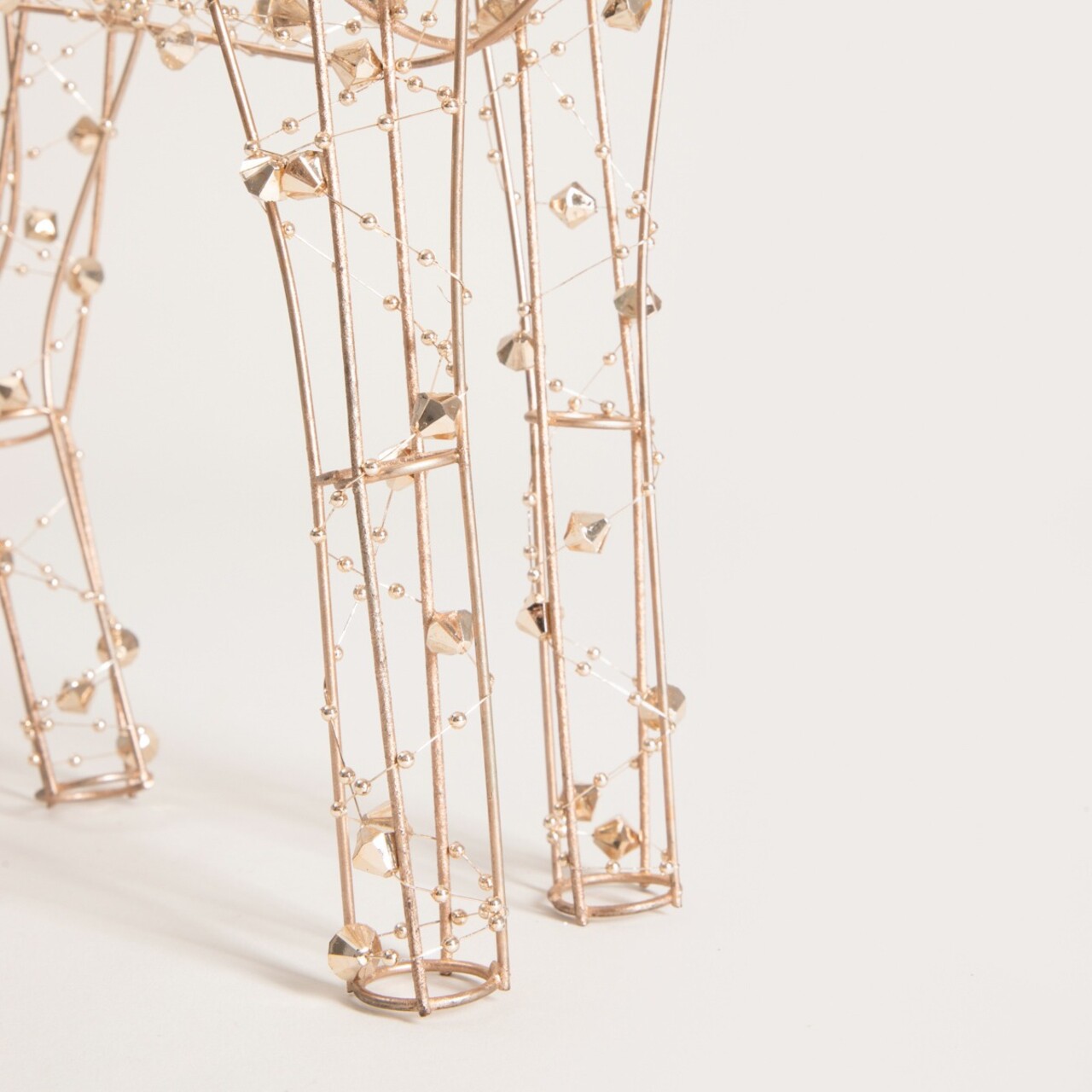 Decoratiune luminoasa ren Kaice, Homla, 38 cm, fier/plastic, auriu