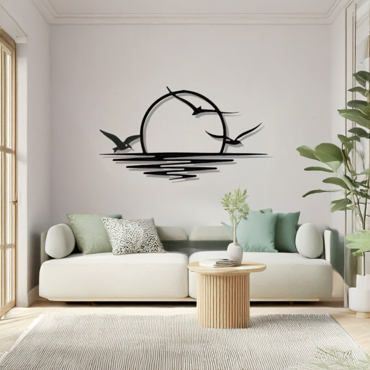 Decoratiune de perete, DCV-1048-MT, Dimensiune: 60 x 40 cm, Negru — imaginea 3