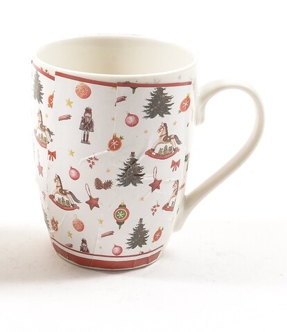 Cana christmas story w decorations, mercury, 330 ml, portelan, multicolor