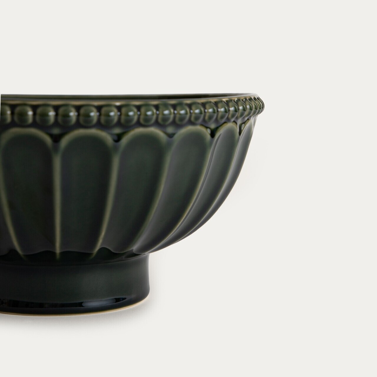 Platou servire Kobbi, Homla, 25.5x12.5 cm, ceramica, verde — imaginea 3