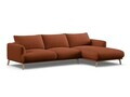 Coltar dreapta 4 locuri, Naomi, Micadoni Home, 285x170x75 cm, tesatura structurata, caramiziu