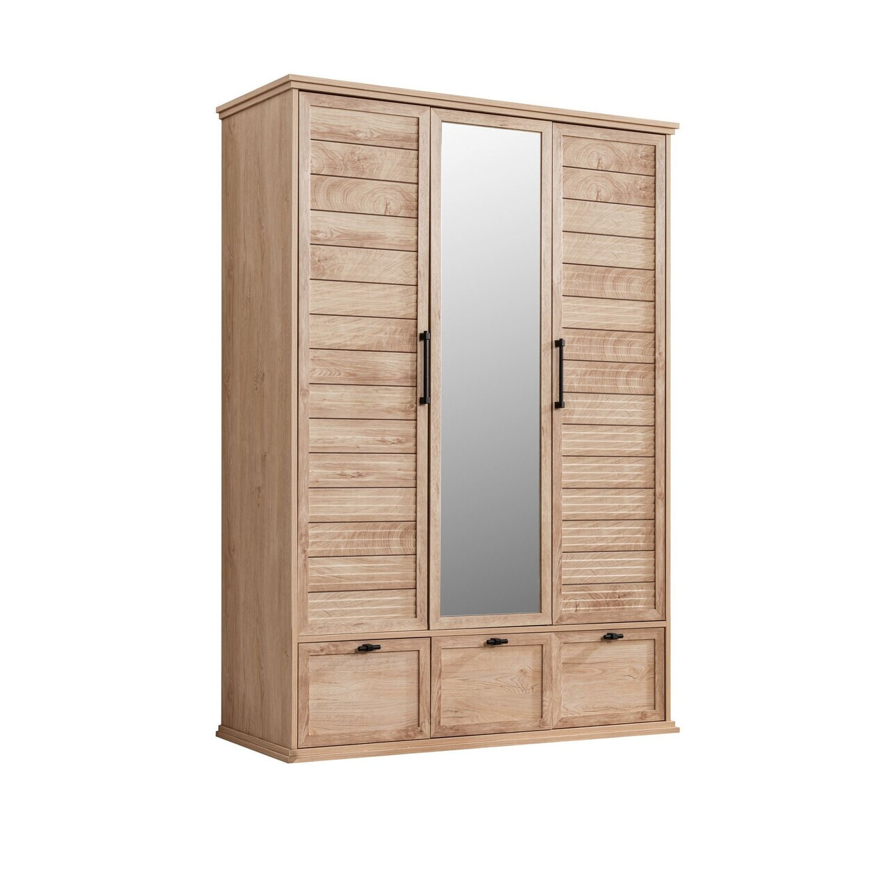 Dulap pentru haine, Hanah Home, Polo 3, 138x197x56 cm, PAL, Maro - view 2