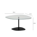 Masuta de cafea, Neostill, Soho, 85x40x67 cm, Sticla temperata, Transparent/Negru