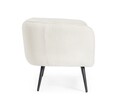 Canapea 2 locuri Avril, Bizzotto, 126 x 70 x 68 cm, otel/poliester Boucle, alb